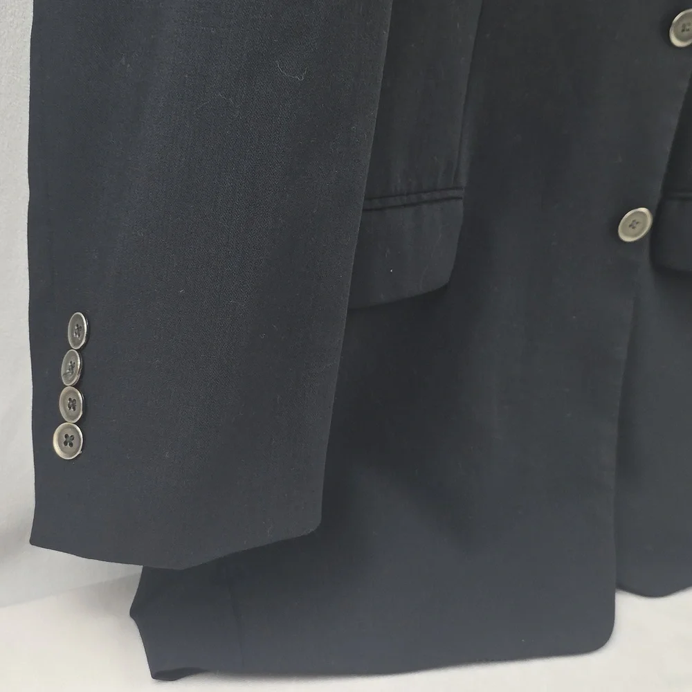 Calvin Klein Black Wool Blend Suit Jacket Sports Coat Size 40R
